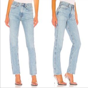 AGOLDE Tamryn Discourse Straight Jeans 90s organic cotton medium-indigo wash.